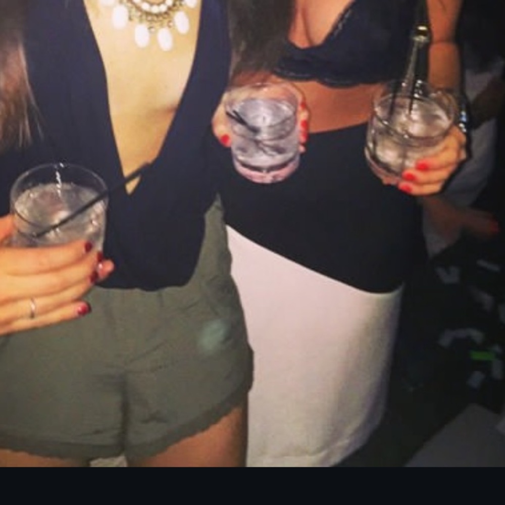 High waisted Bcbg pencil skirt with front slit